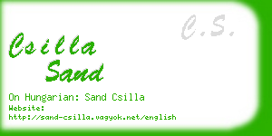 csilla sand business card